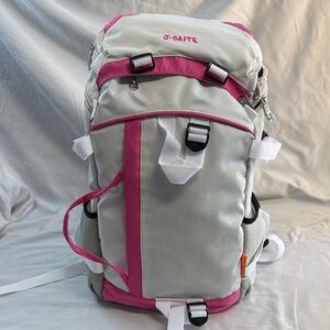⭐️ J. Saite Spirit - Durable school, work, travel Grey and Pink Backpack